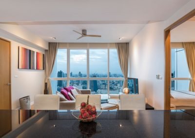 1 bedroom apartment with city view at the Millennium Condominium in Bangkok, Thailand