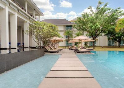 Photography of the pool of U Sathorn Hotel in Bangkok, Thailand.
