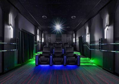 Interior photography of a home cinema in Pattaya. Real estate photography service by professional photographer.