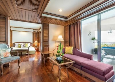 Luxurious hotel suite with wooden decor. Get your hotel photography done by professionals makes all the difference.