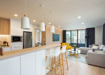 Property photo of a modern living room at the Lake Avenue Condo in Bangkok. Property photography by Real Estate Photography Thailand.