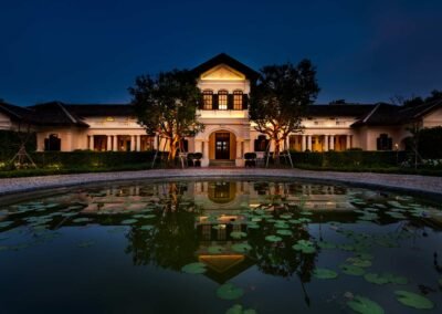 Exterior photo of historical building in Phuket Town. Hotel photography for hotels and resort in Thailand